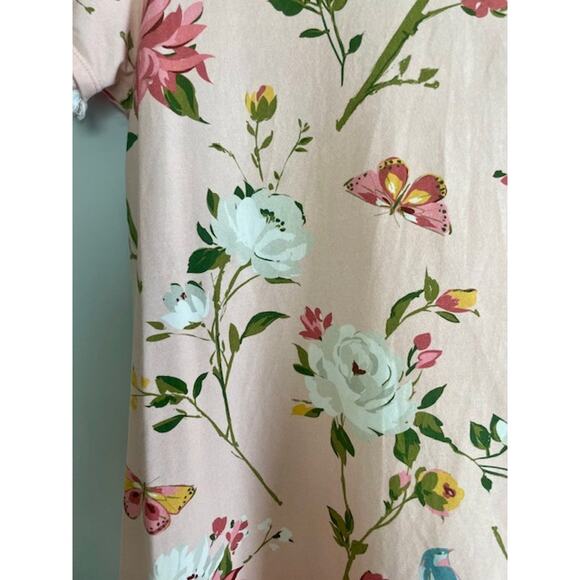 Spartina Pink Floral Mini Dress MEDIUM Boho Vacation Coastal Casual Resort - Picture 5 of 8